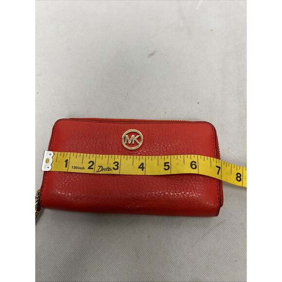 Michael Kors Fulton Zip Large Phone/Wristlet Dark Sangrine - Picture 10 of 10